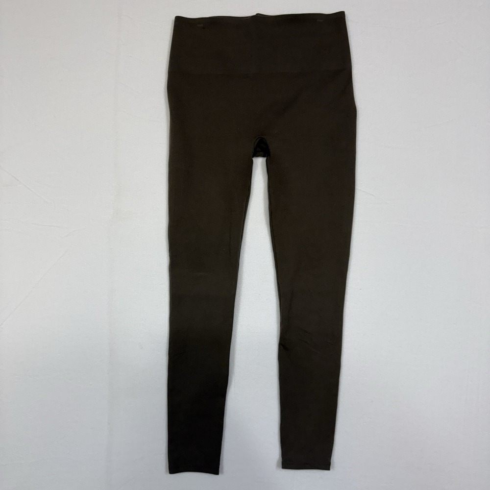 Spanx Brown High Waisted Shaping Leggings‎ Women M Tummy Control Athleisure